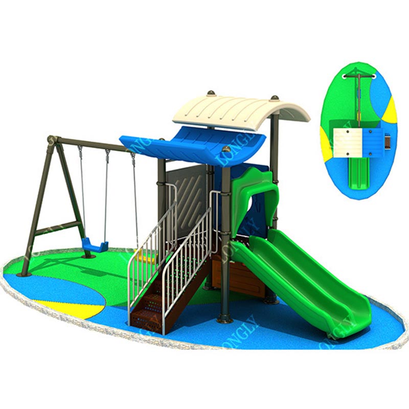 Kids Outdoor Swing And Slide - Escorregador Infantil Moderno com Balanço, Escorregador