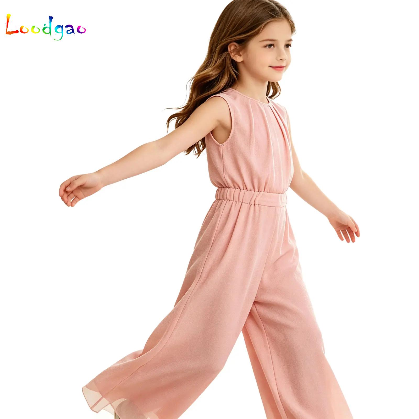 Kids Outdoor Outfit - Macacão Casual para Meninas com Brilho