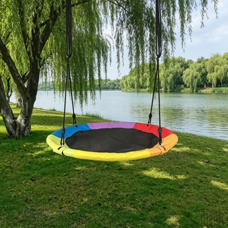 Kids Outdoor Swing - Rede de Lona Oxford Circular para