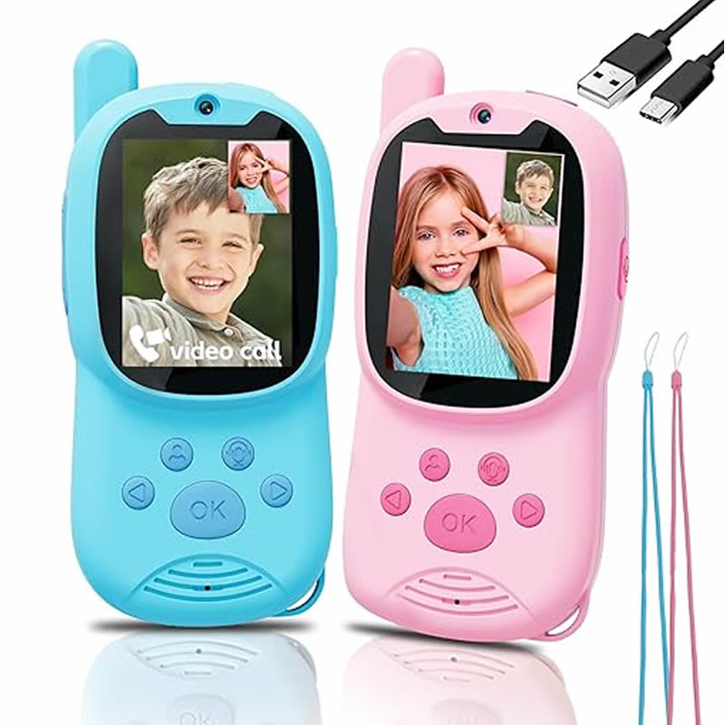 Kids Outdoor Videos - Walkie Talkies para Crianças, Brinquedos Recarregáveis