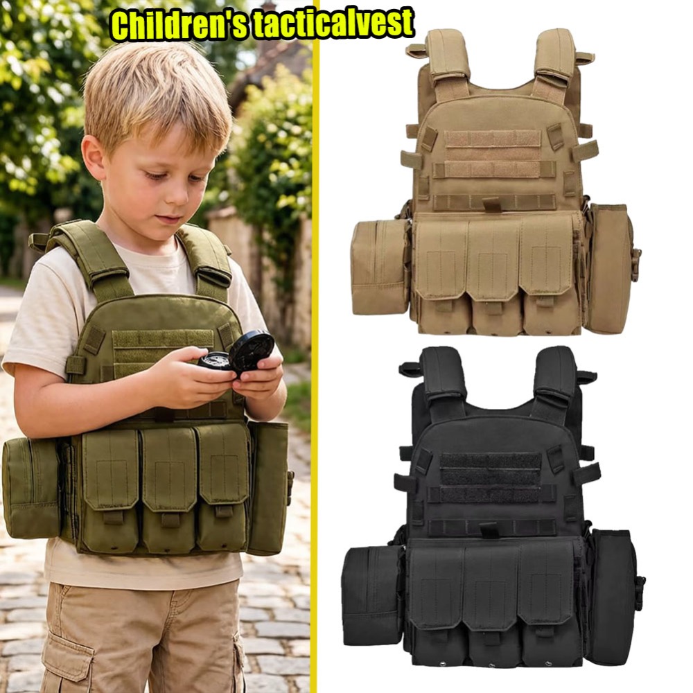 Kids Outdoor Vest - Colete infantil para airsoft e paintball,