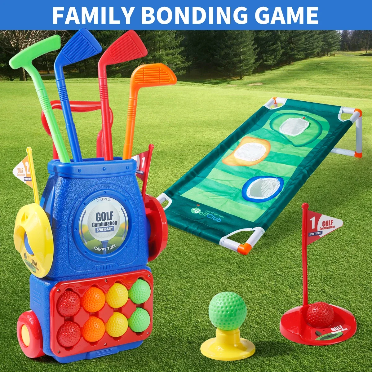 Kids Indoor Outdoor Cart - Brinquedo de carrinho de golfe infantil