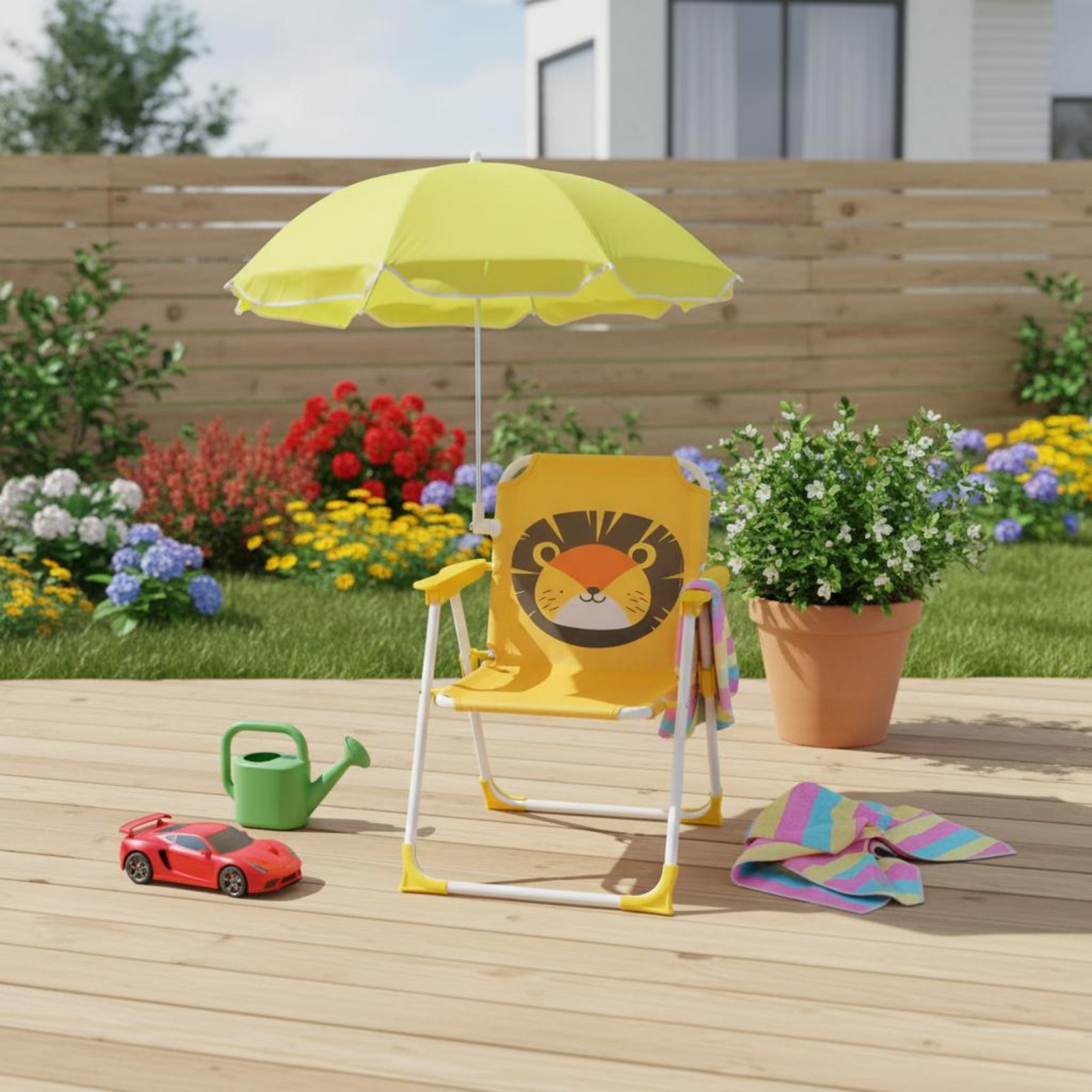 Kids Outdoor Umbrella Chair - Cadeira de Praia para Crianças com