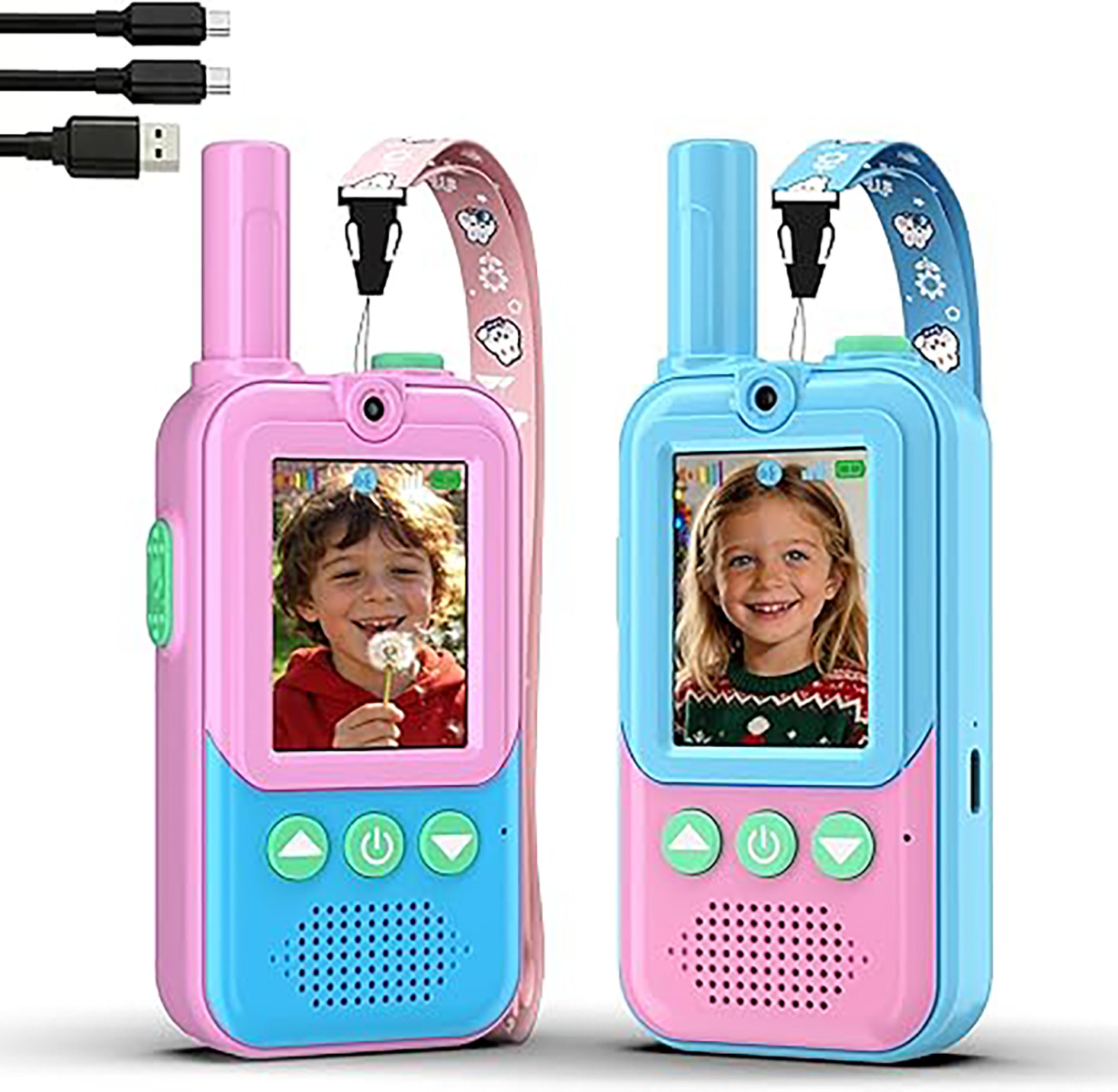 Kids Outdoor Videos - Walkie Talkies Recarregáveis para Crianças, Pacote