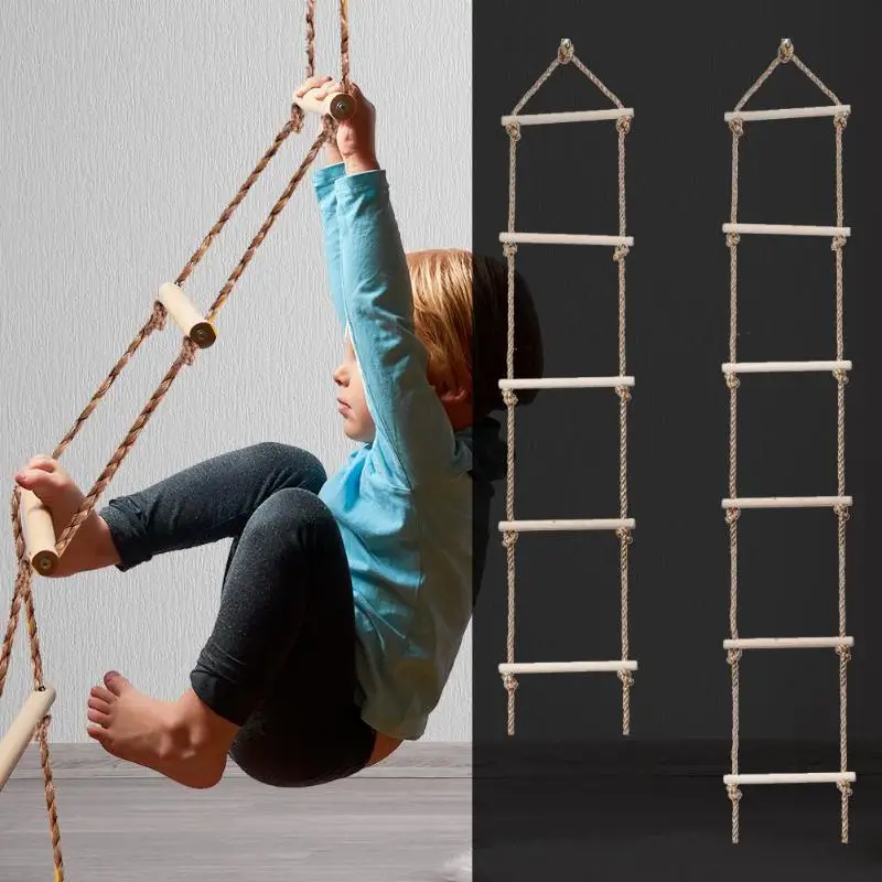 Kids Outdoor Swing - Escada Multi Rungs de Madeira Infantil,