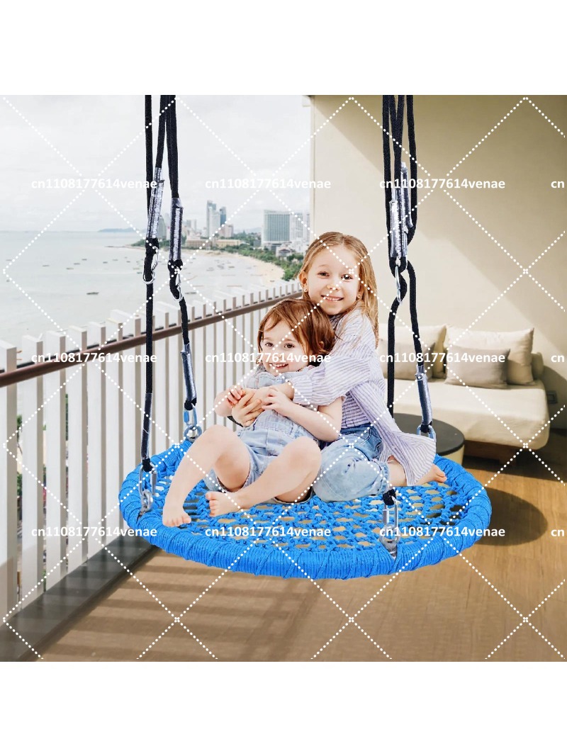 Kids Outdoor Nest Swing - Balanço Redondo para Crianças, Grande Assento
