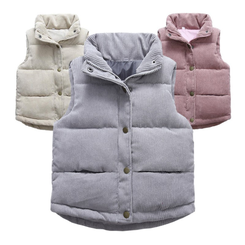 Kids Outdoor Vest - Coletes de veludo infantil, casacos quentes
