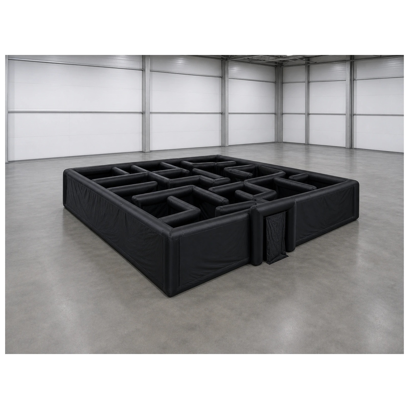 Kids Outdoor Fun - Labirinto Inflável Grande Preto Liso 12X12m
