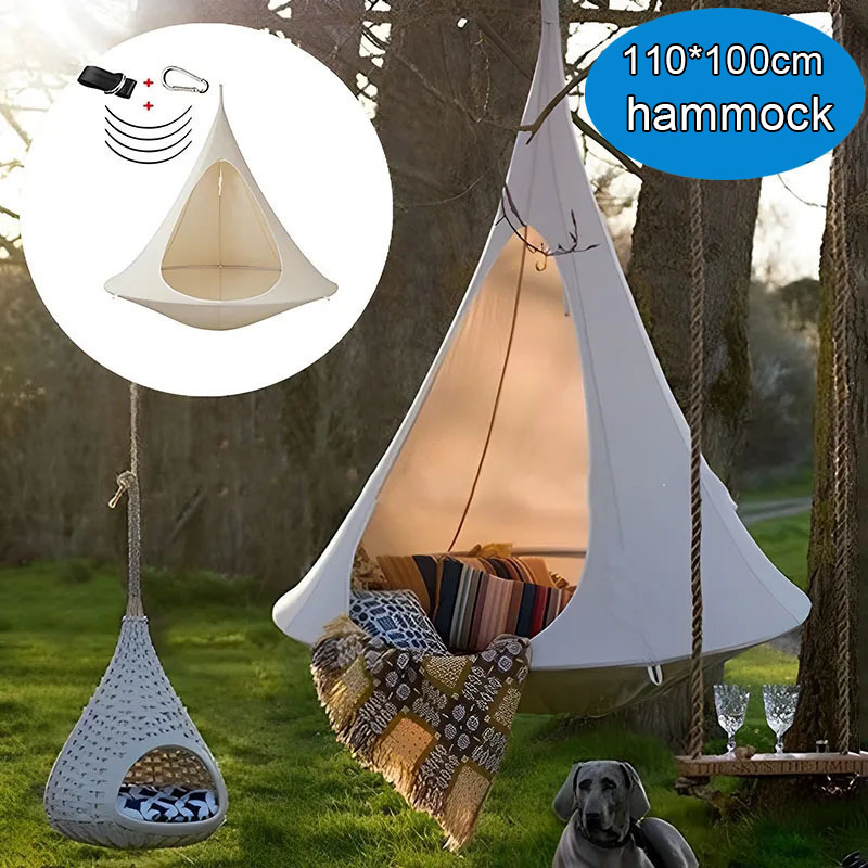 Kids Outdoor Hanging Chair - Rede de Descanso Dupla Impermeável para