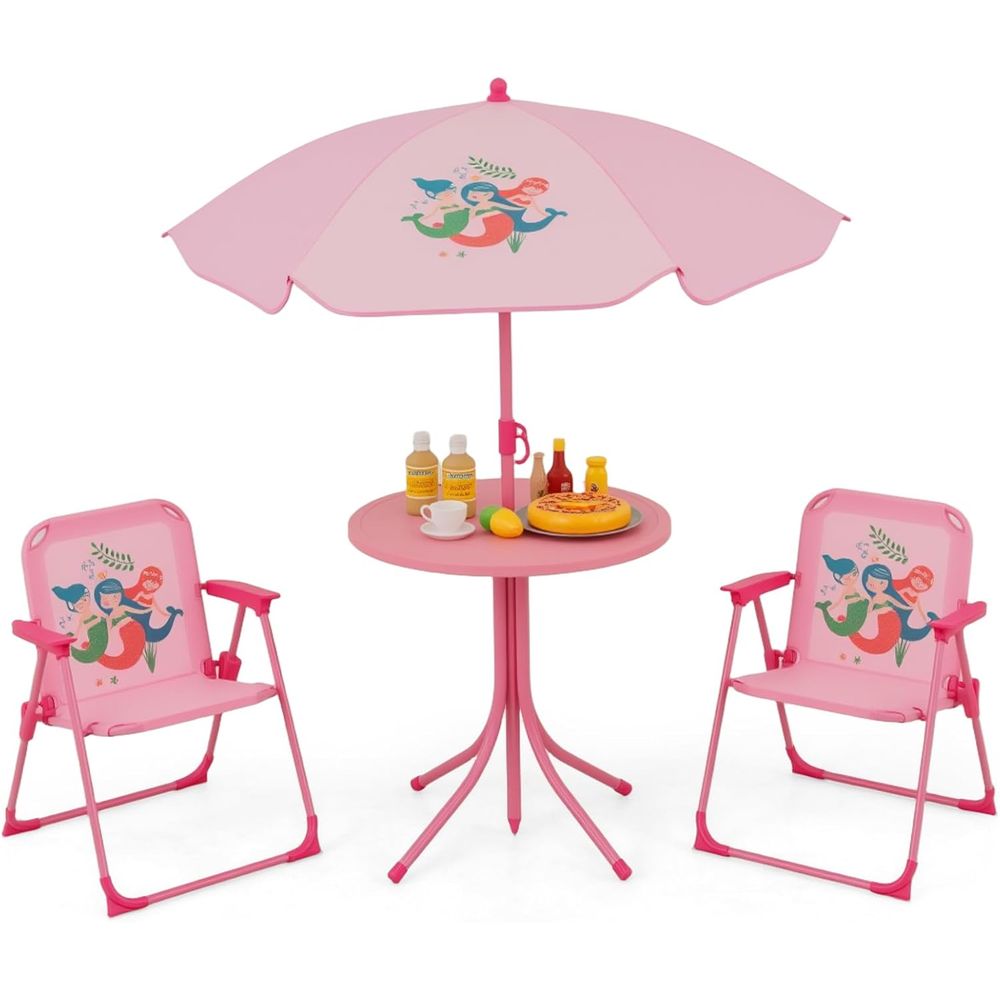 Kids Outdoor Umbrella Chair - Mesa de Piquenique Infantil, Mesa Externa