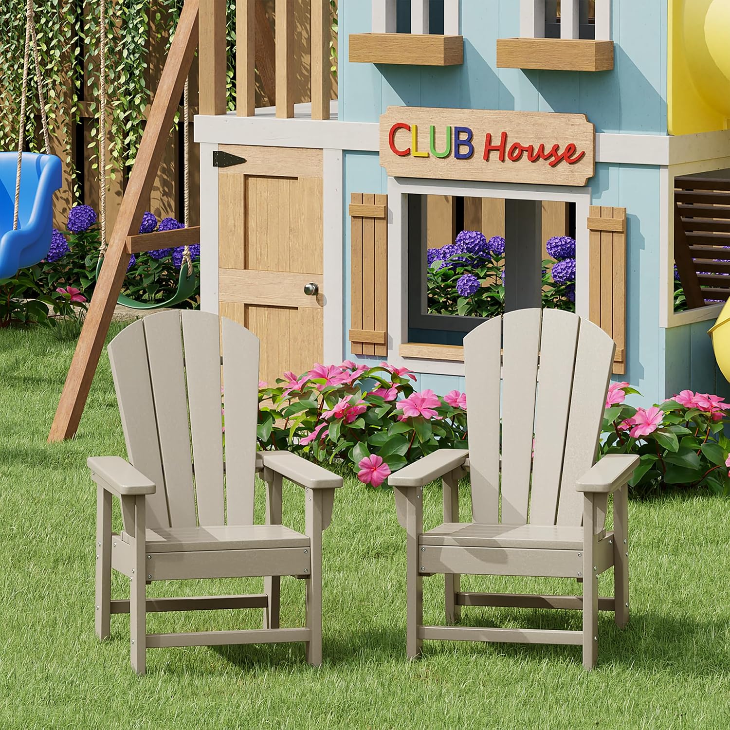 Kids Outdoor Lounger Chair - Conjunto de 2 Cadeiras Infantis para