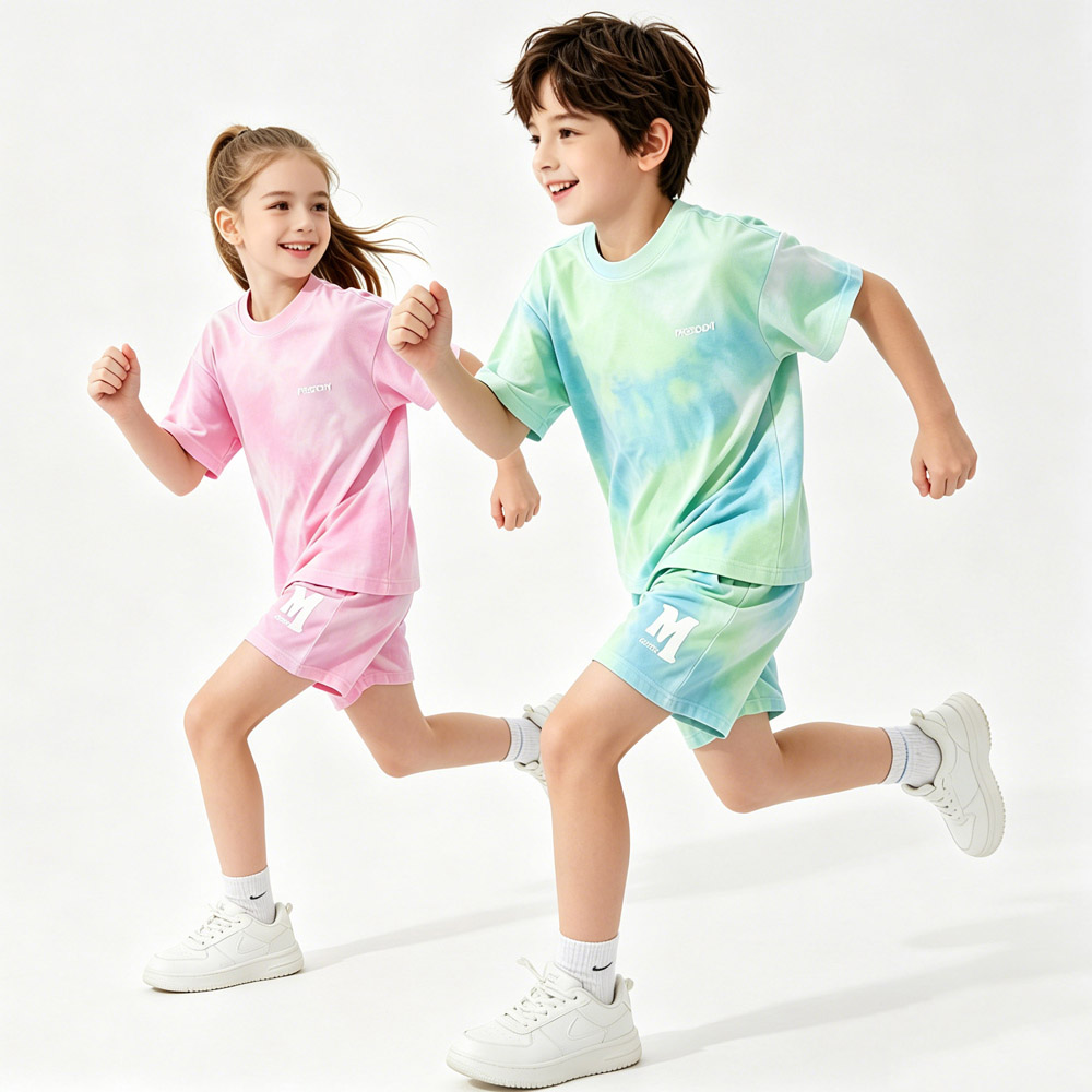 Kids Outdoor Outfit - Conjunto esportivo infantil de algodão, 5-14