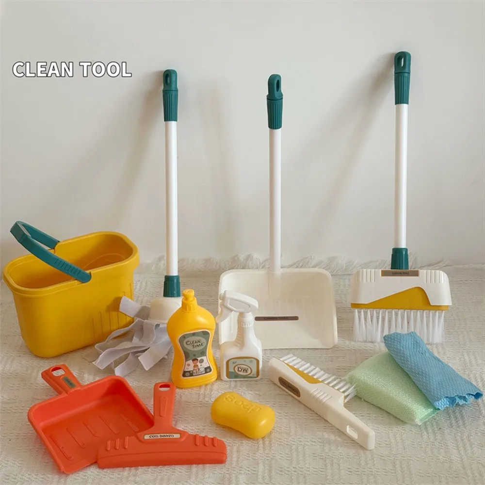 Kids Outdoor Broom - 12 pçs/set crianças conjunto de limpeza