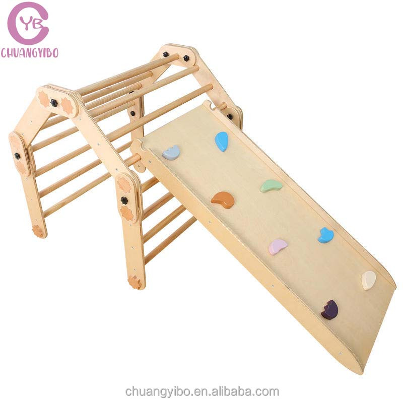 Kids Outdoor Wooden Climbing Frame - Estrutura de Escalada Infantil de Madeira