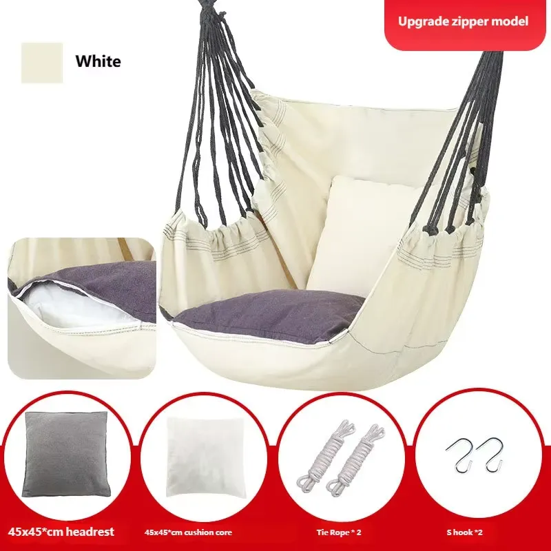 Kids Outdoor Swing - Cadeira Suspensa de Lona com Almofada