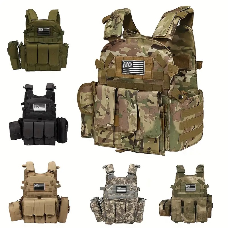 Kids Outdoor Vest - Colete Tático Infantil Camuflado de Nylon,