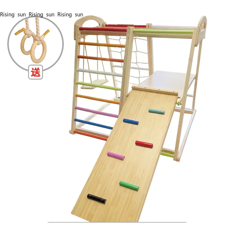 Kids Outdoor Wooden Climbing Frame - Estrutura de Escalada de Madeira para