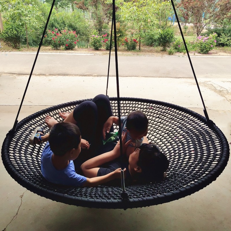 Kids Outdoor Nest Swing - Rede de Balanço Redonda Grande para
