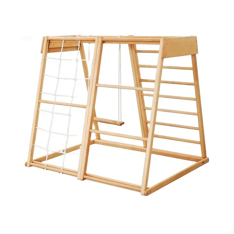 Escada de Corda para Crianças, - Kids Outdoor Wooden Climbing Frame avaliação e preço