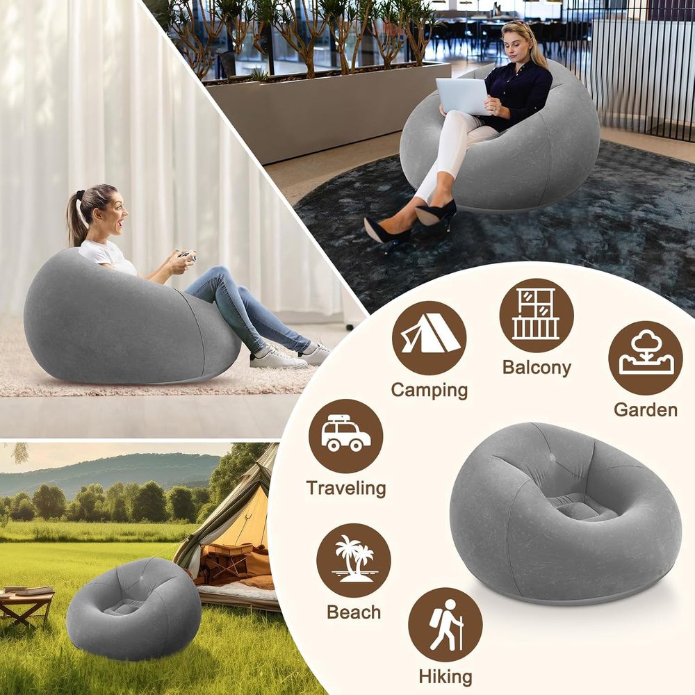 Cadeiras Infláveis Tipo Puff,  - Kids Outdoor Lounger Chair avaliação e preço