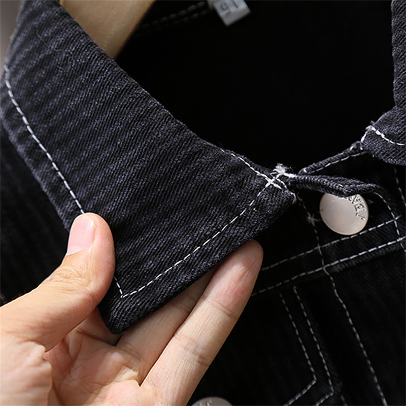 Menino preto denim colete prim - Kids Outdoor Vest avaliação e preço
