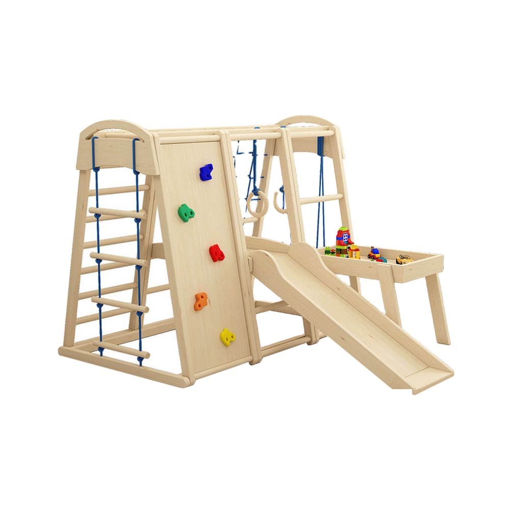 Equipamento de Playground para - Kids Outdoor Wooden Climbing Frame avaliação e preço
