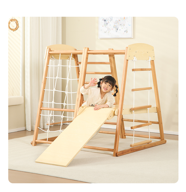 Ginásio de escalada Montessori - Kids Outdoor Wooden Climbing Frame avaliação e preço