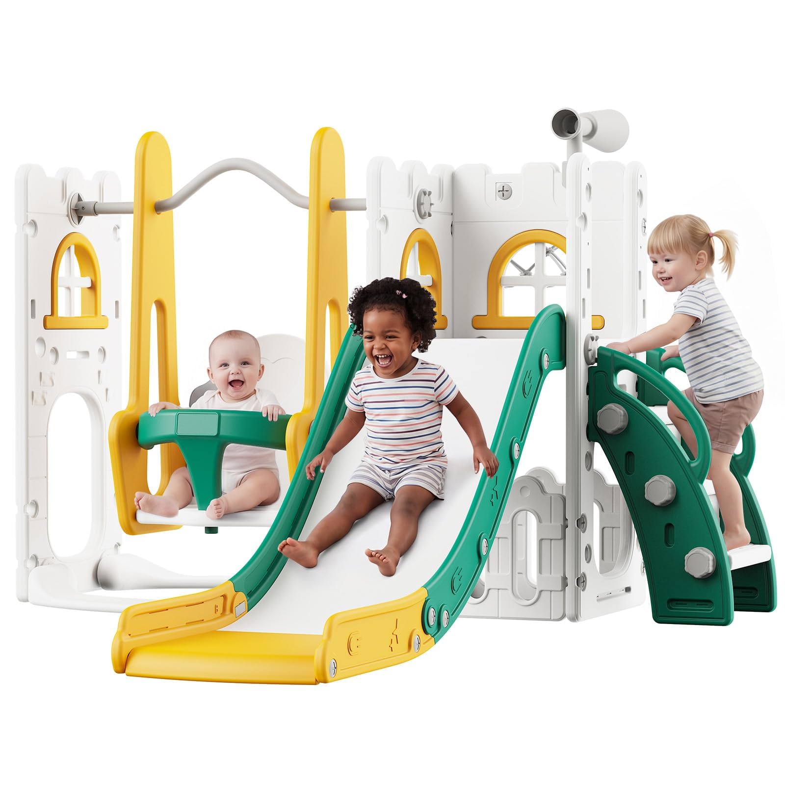 Conjunto de Escorregador e Bal - Kids Outdoor Swing And Slide avaliação e preço