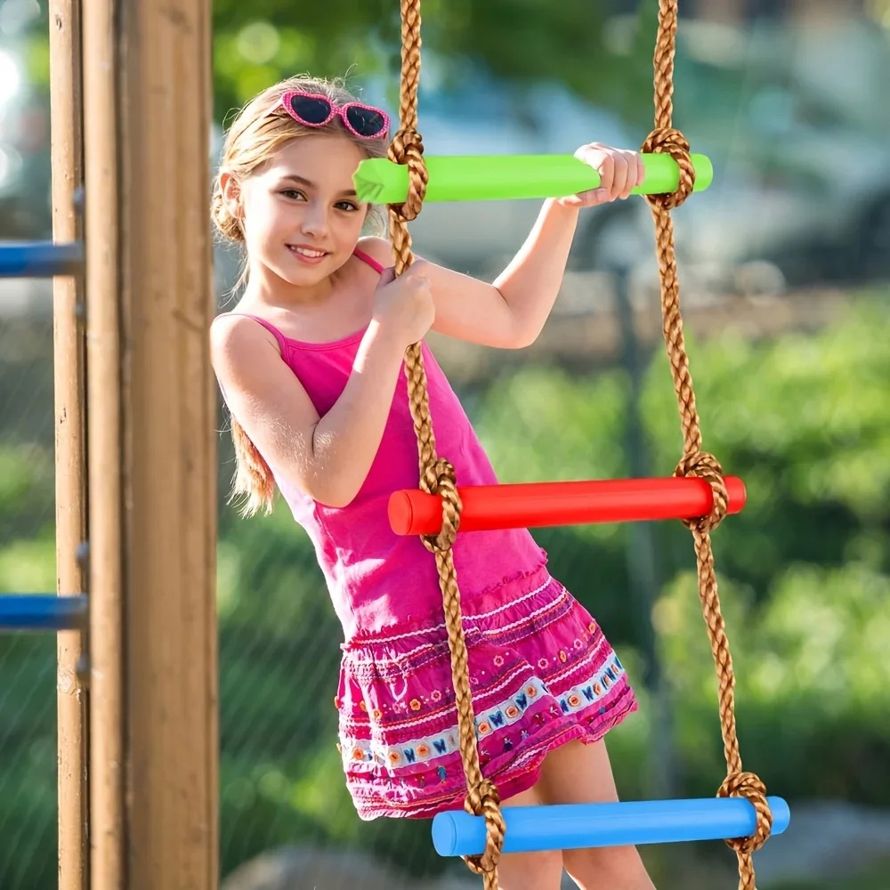 Escada de Escalada Colorida pa - Kids Outdoor Swing avaliação e preço