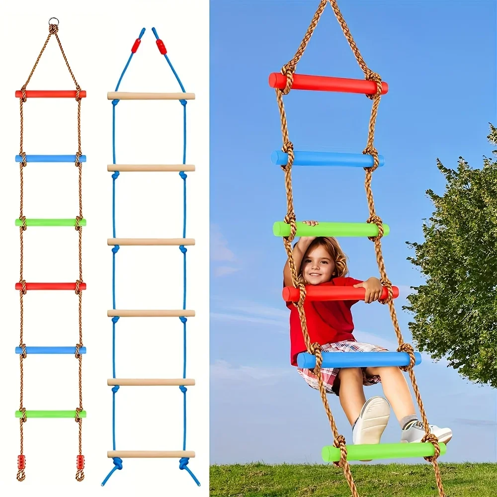 Escada de Escalada Colorida pa - Kids Outdoor Swing avaliação e preço