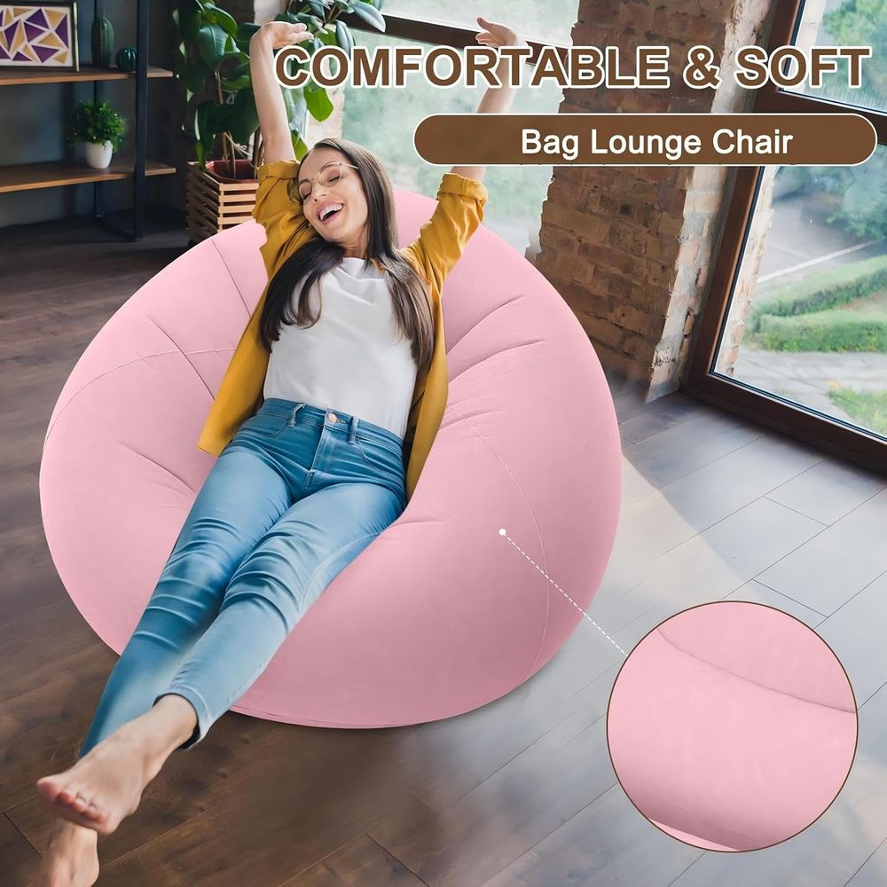 Cadeiras Infláveis Tipo Puff,  - Kids Outdoor Lounger Chair avaliação e preço