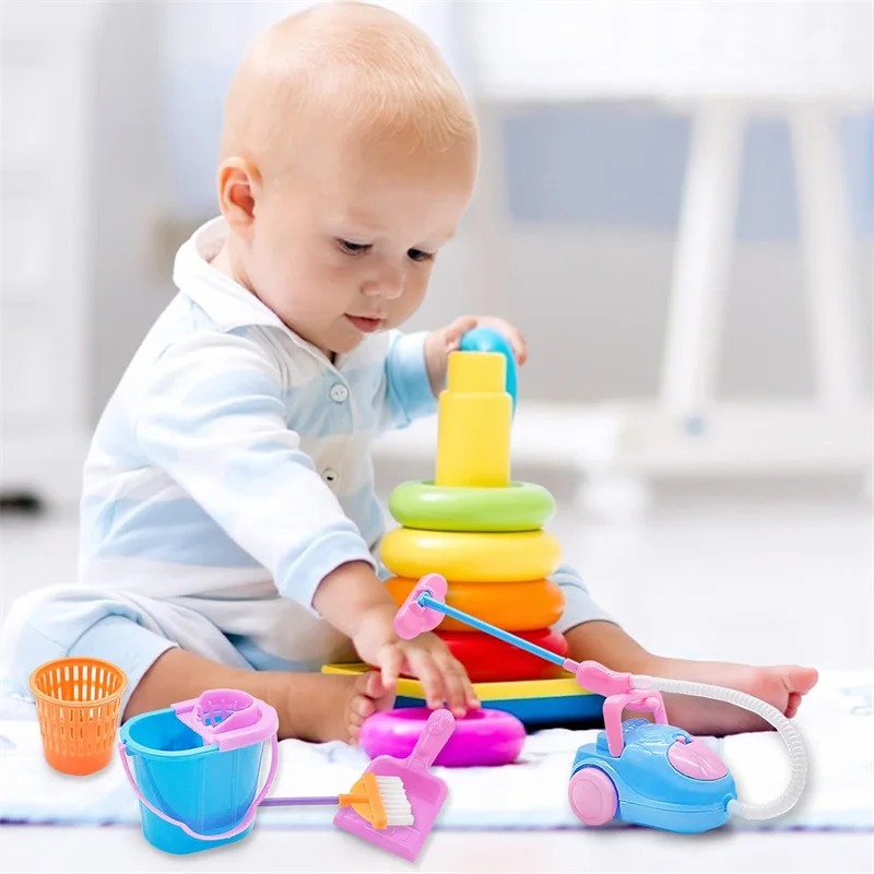 9 peças mini conjunto de brinq - Kids Outdoor Broom avaliação e preço