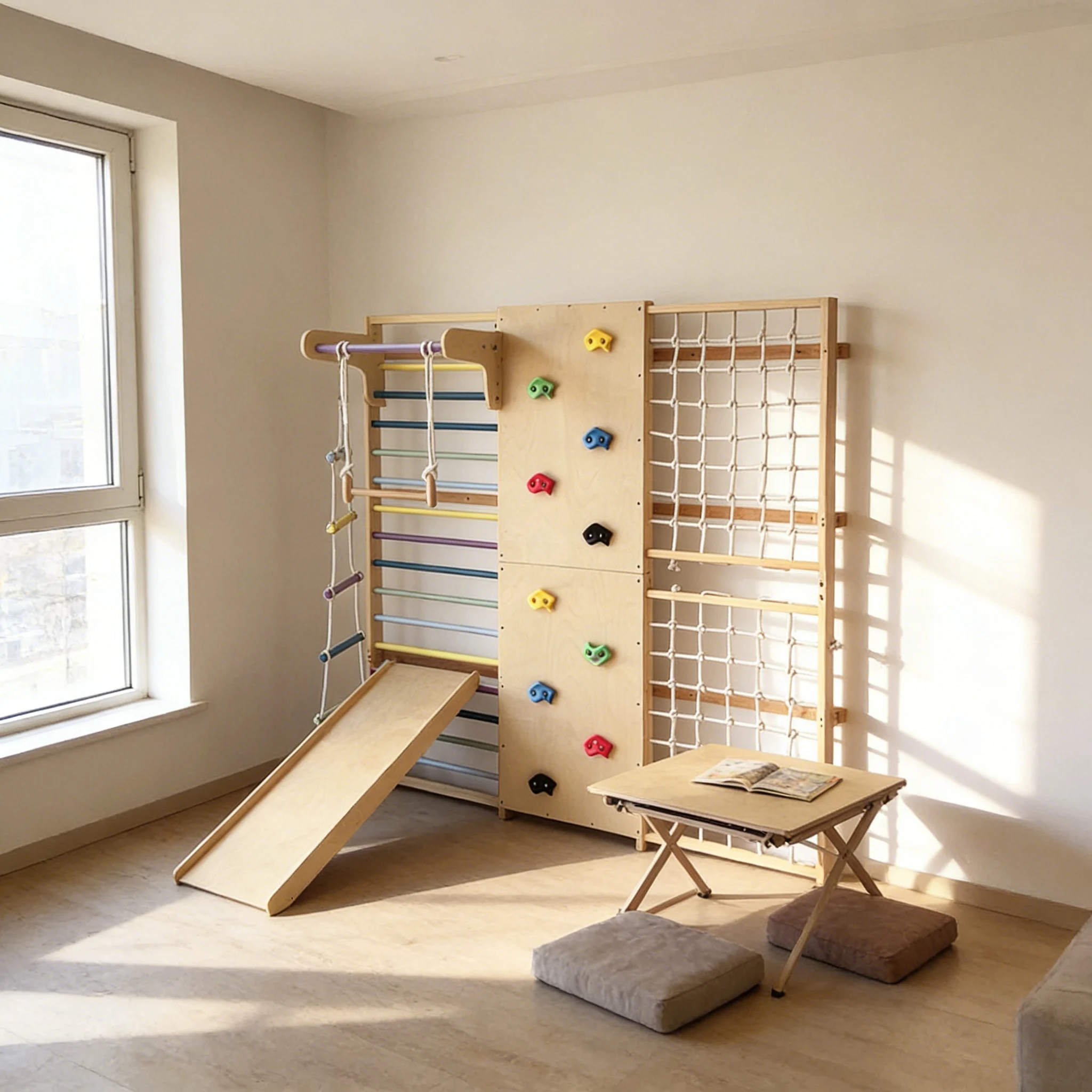 2026 Estrutura de Escalada Pro - Kids Outdoor Wooden Climbing Frame avaliação e preço