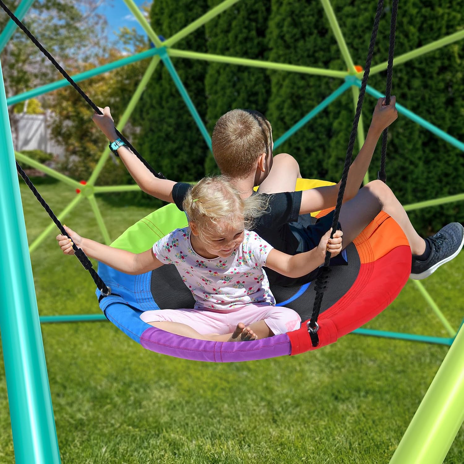 Conjunto de Balanço em Forma d - Kids Outdoor Swing avaliação e preço