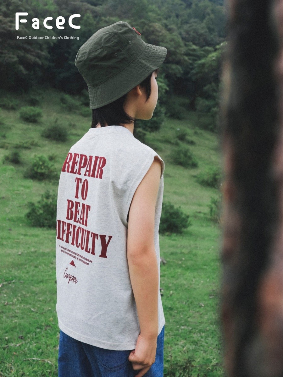 Camiseta Sem Mangas de Algodão - Kids Outdoor Vest avaliação e preço