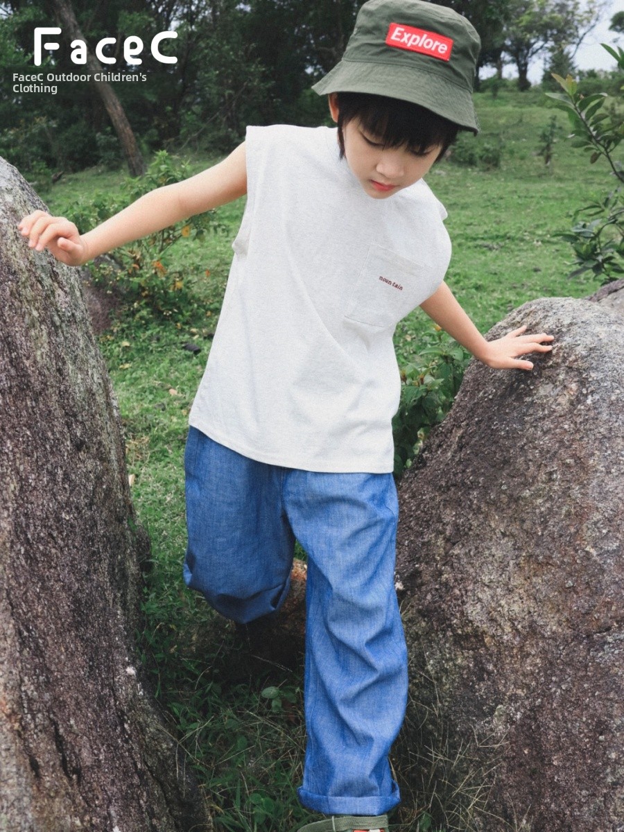 Camiseta Sem Mangas de Algodão - Kids Outdoor Vest avaliação e preço