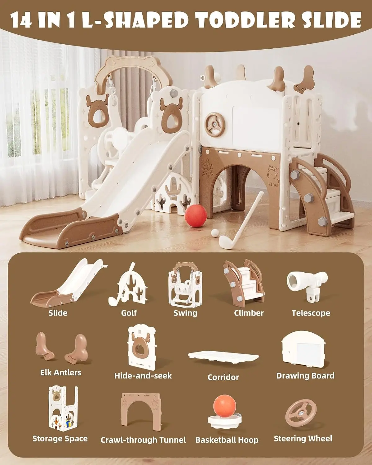 Conjunto de Escorregador e Bal - Kids Outdoor Swing And Slide avaliação e preço