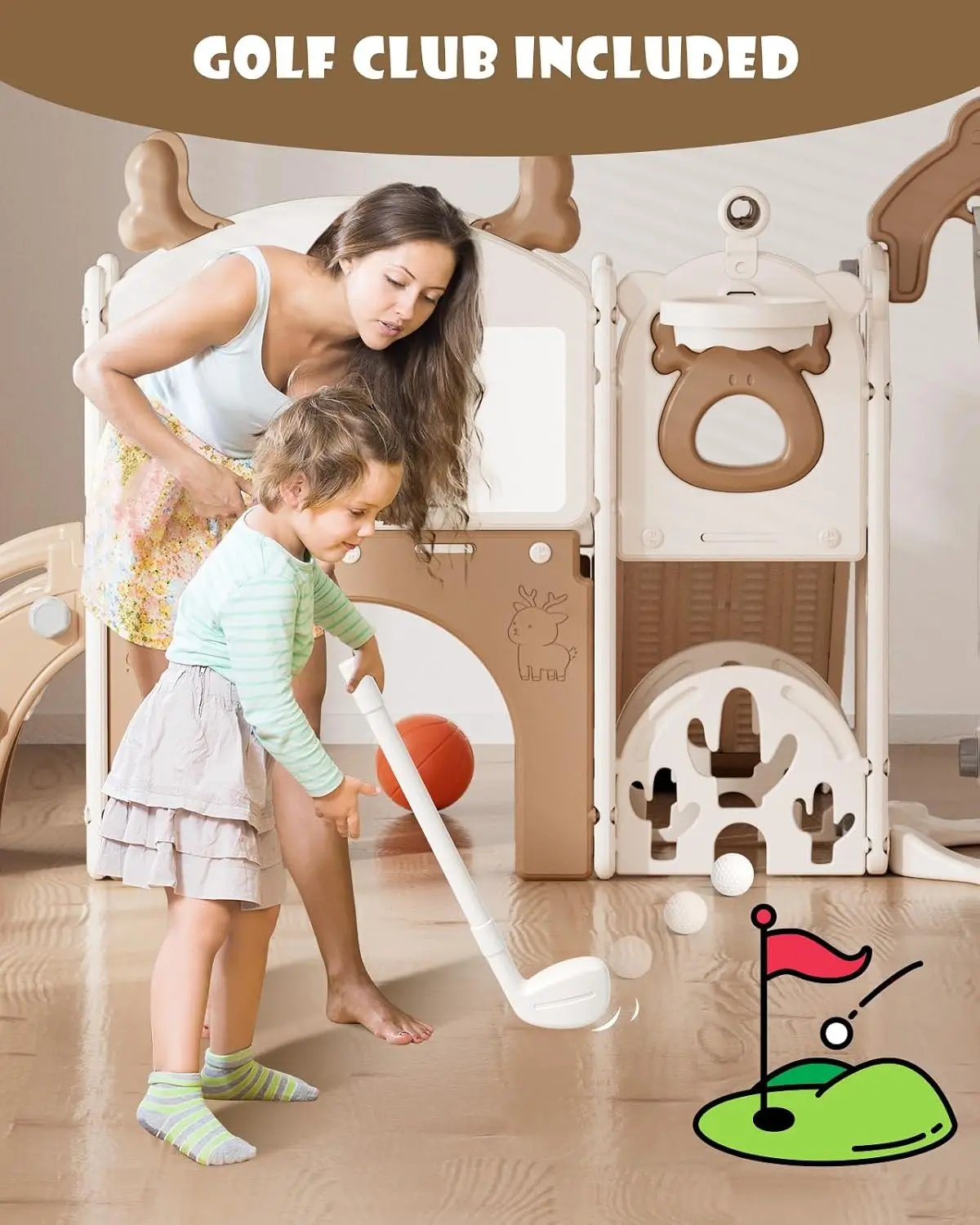 Conjunto de Escorregador e Bal - Kids Outdoor Swing And Slide avaliação e preço