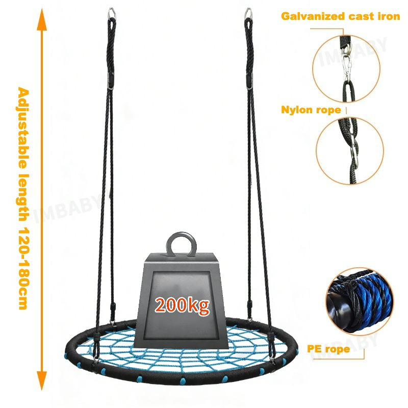IMBABY Balanço de rede redondo - Kids Outdoor Nest Swing avaliação e preço