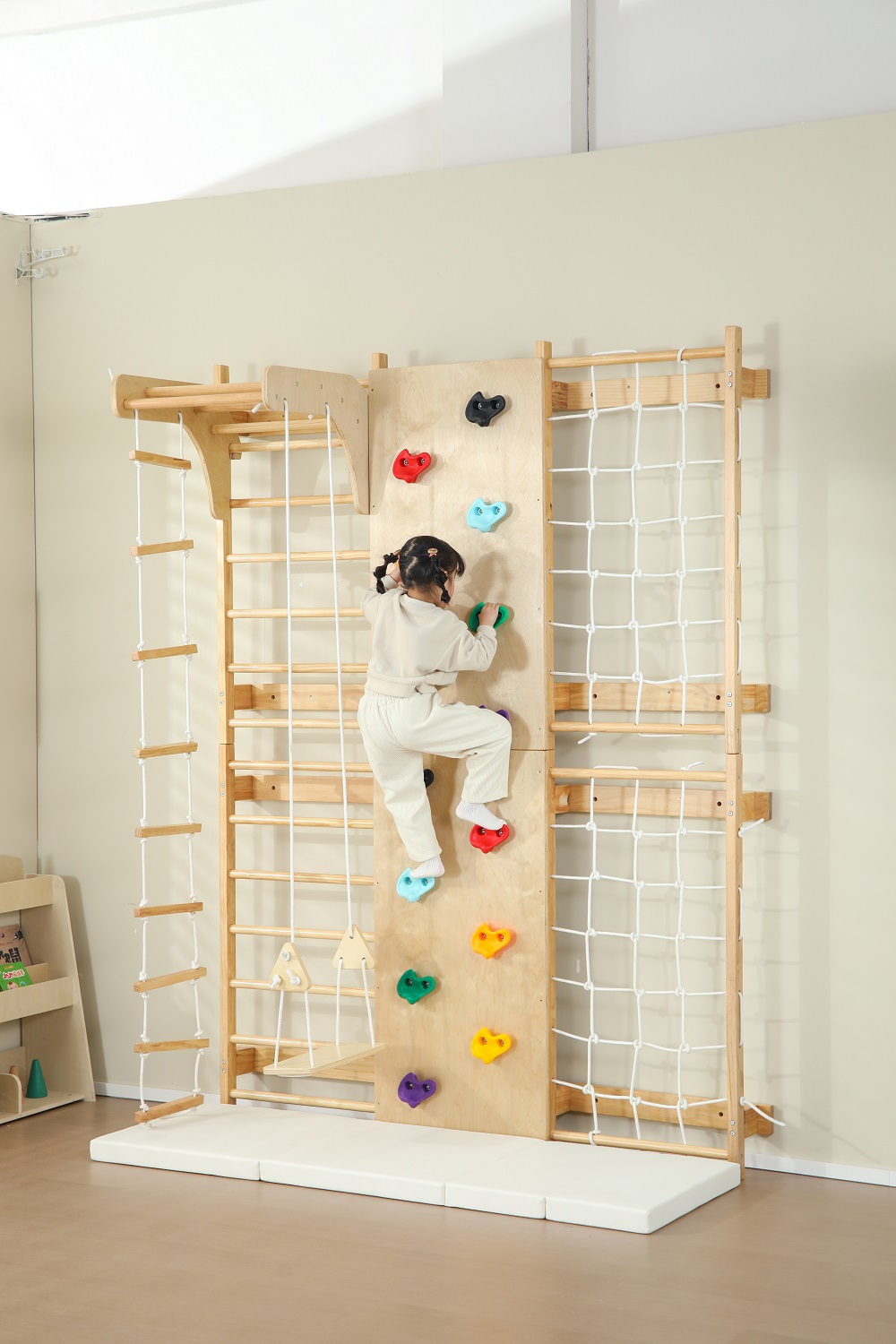 Em Estoque: Escada Sueca de Ma - Kids Outdoor Wooden Climbing Frame avaliação e preço