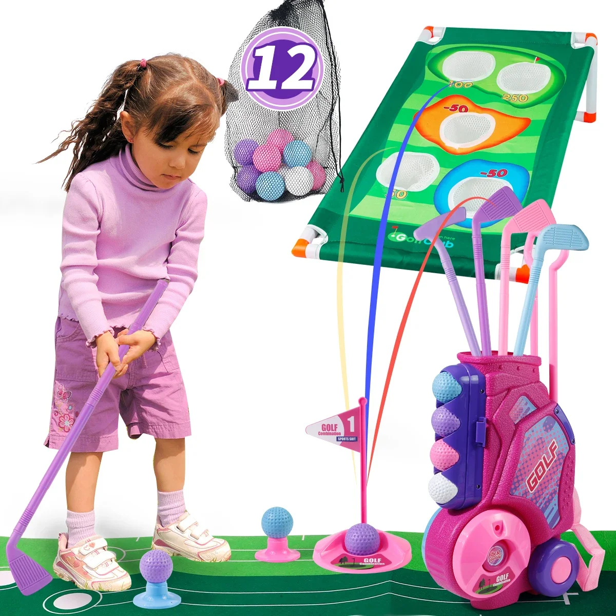 Conjunto de Golfe Infantil MQU - Kids Indoor Outdoor Cart avaliação e preço